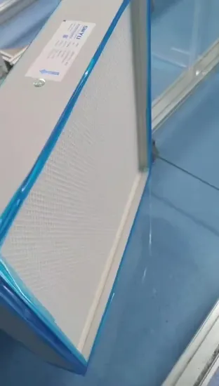 HVAC Mini Pleat Gel Seal Medical Industrial Aluminium Frame Fiberglass H13 H14 U15 U16 HEPA ULPA Filter Customization for Pharmaceutical Cleanroom Equipment